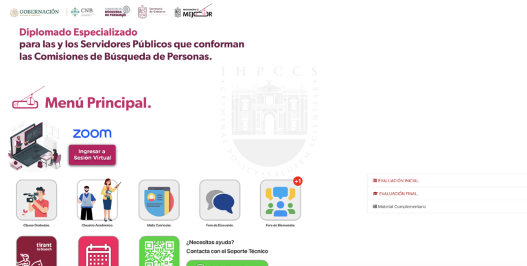 Diplomado Especializado para las y los Servidores Públicos que conforman las Comisiones de Búsqueda de Personas.